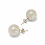 Cotton pearl stud earrings by Anq